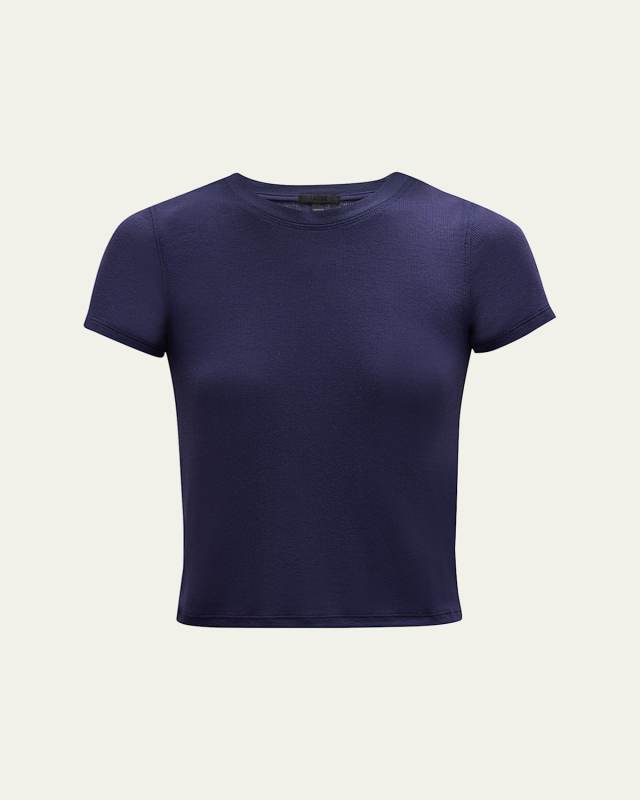Modal Rib Short-Sleeve Crewneck T